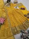 Sc 1330 Heavy Gold Crush With Embroidery Work Gown With Bottom Dupatta